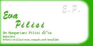 eva pilisi business card